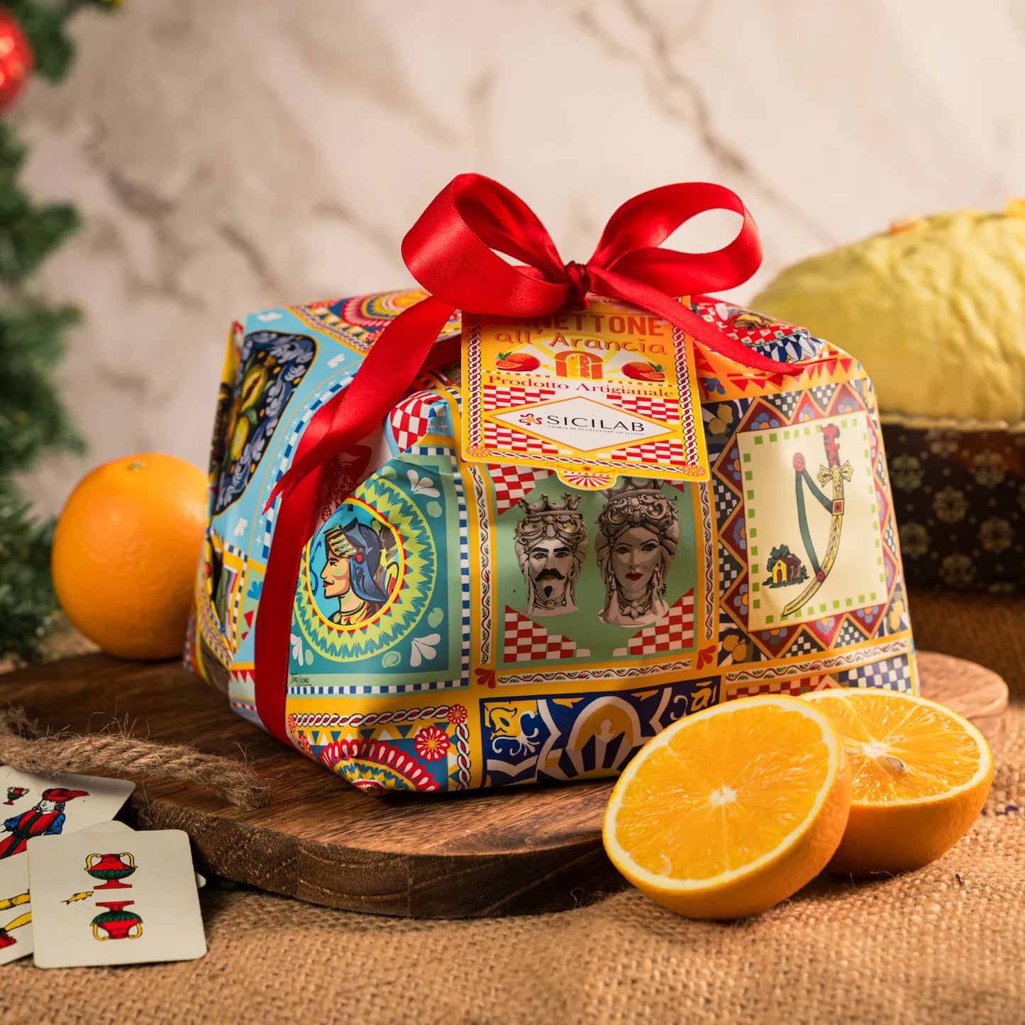 Panettone Artigianale con Crema al all'Arancia | 1kg