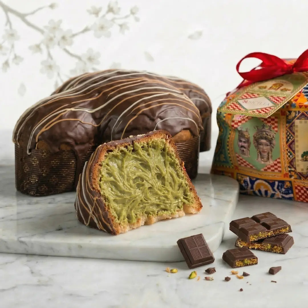 Colomba Artigianale Dubai Chocolate con 350g di crema | 1,4 kg