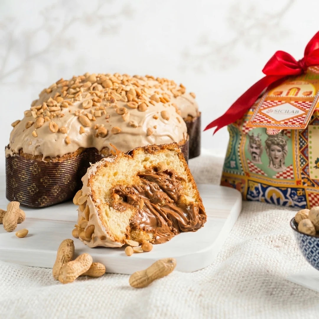 Colomba Pasquale Caramello Salato Artigianale Sicilab con glassa caramello e granella croccante