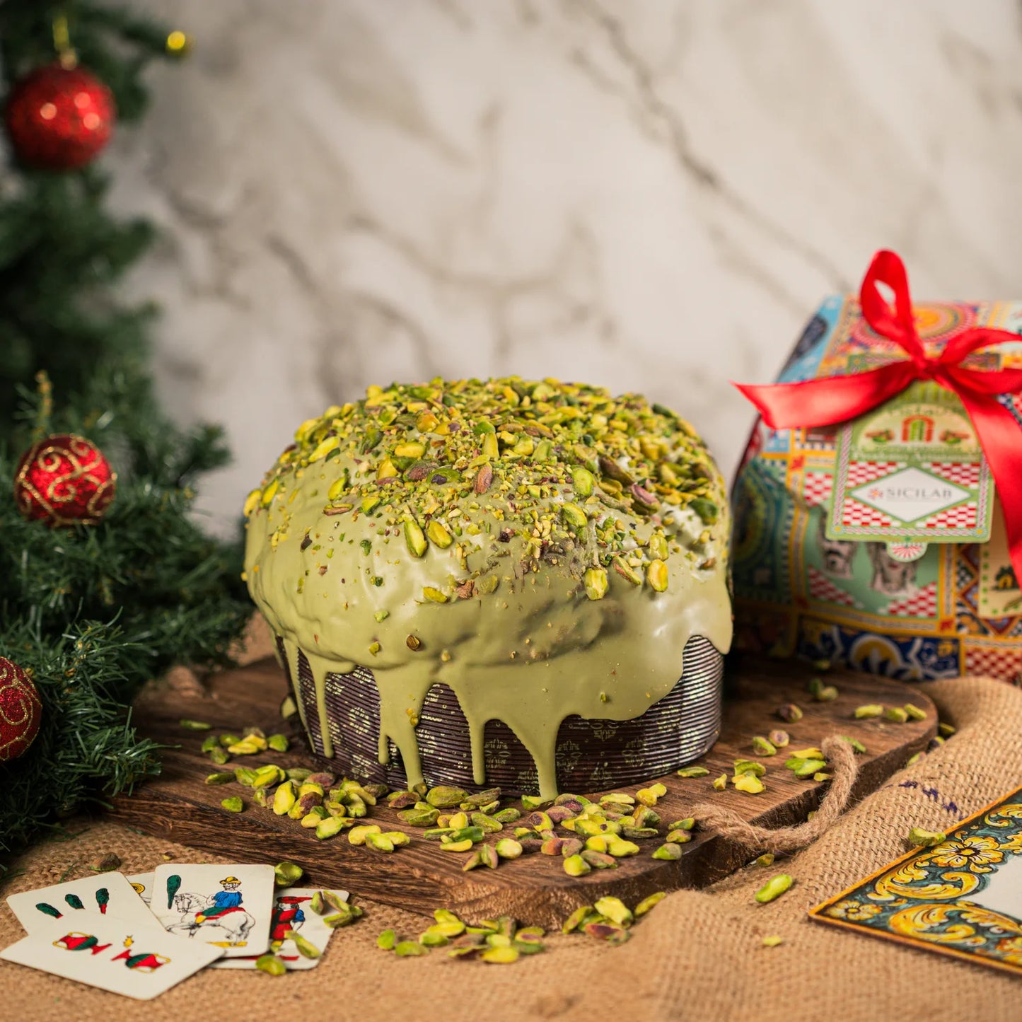 Panettone Artigianale con EXTRA crema di Pistacchio | 1,5kg