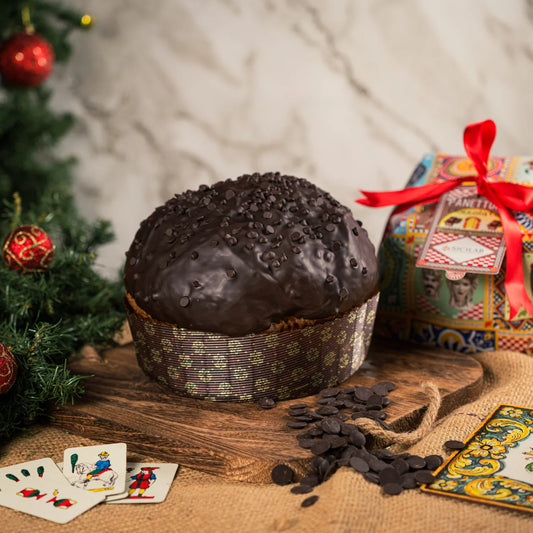 Panettone Artigianale con Impasto al Cioccolato e Gocce di Cioccolato | 1kg