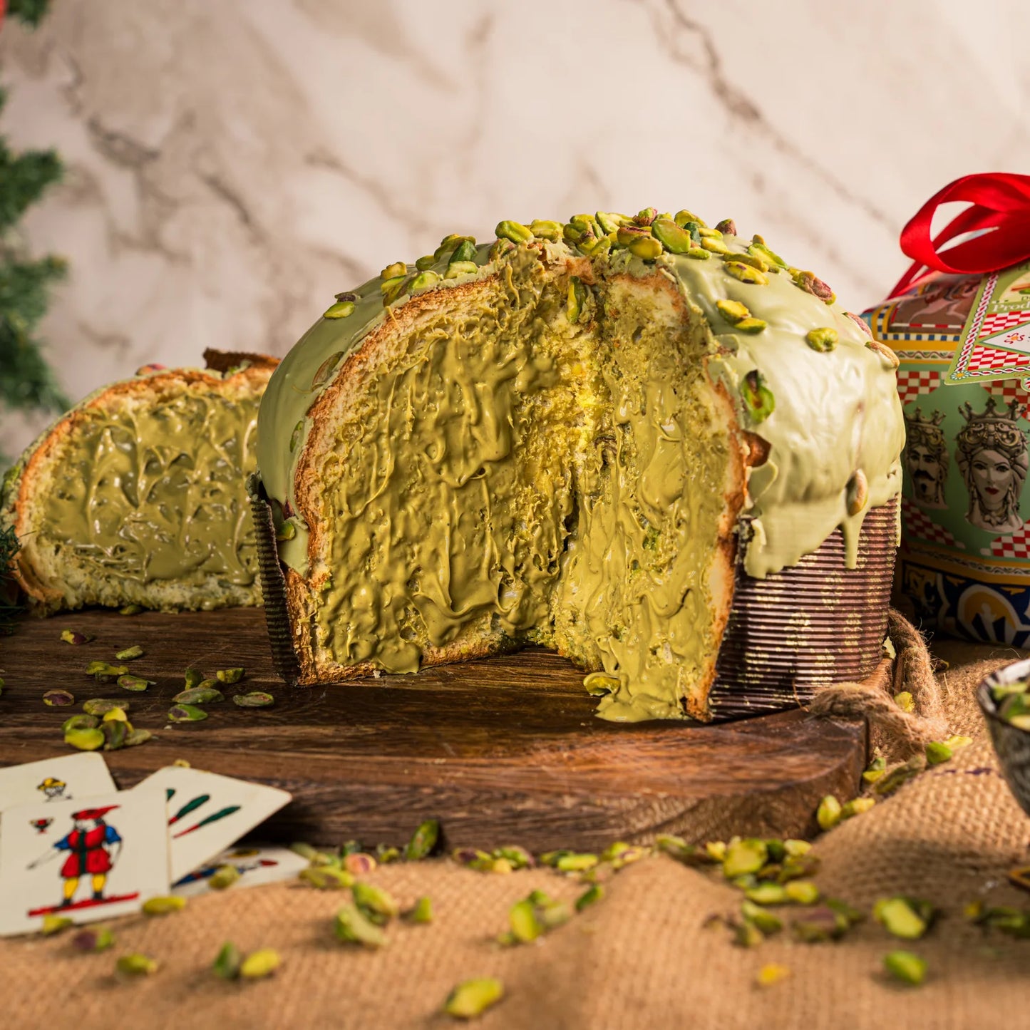 Panettone Artigianale con EXTRA crema di Pistacchio | 1,5kg