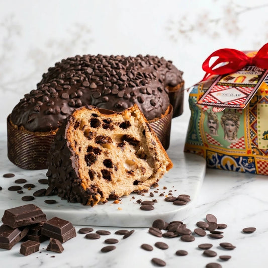 Colomba Pasquale Gocce di Cioccolato Artigianale Sicilab ricoperta di cioccolato fondente