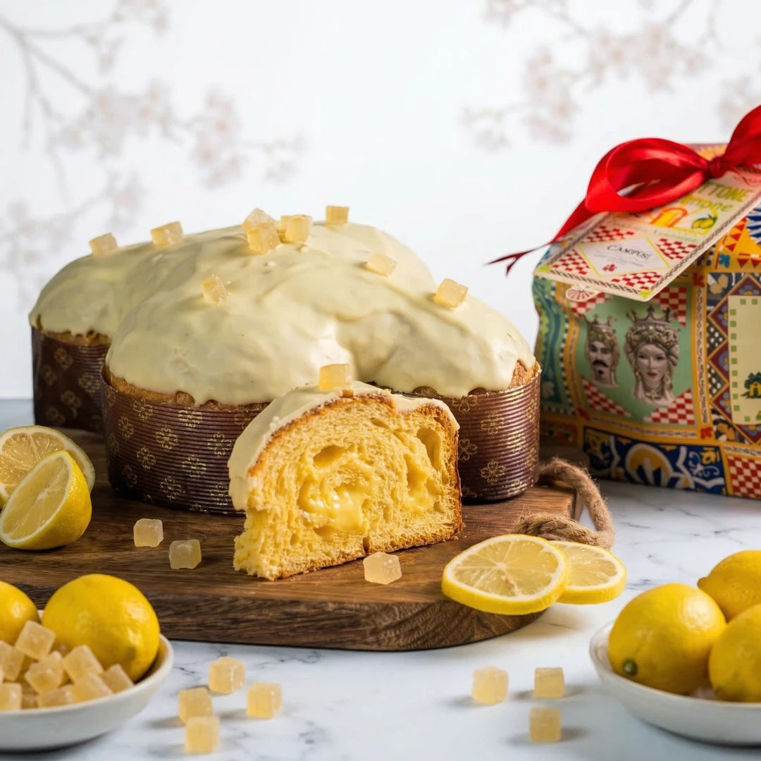 Colomba Pasquale al Limone Artigianale Sicilab con glassa gialla al limone siciliano