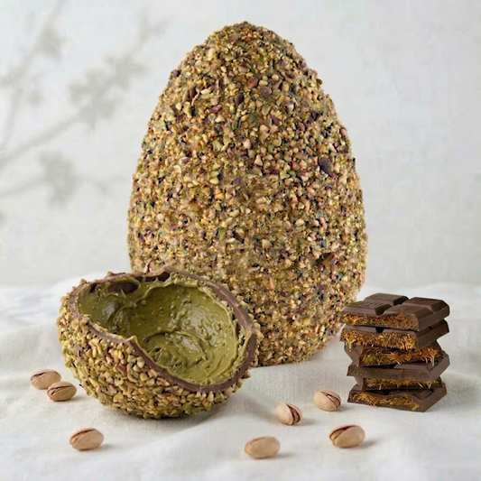 Uovo di Pasqua Artigianale Dubai Chocolate Farcito | 950g